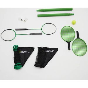 TOOLZ Portable 2in1 Badminton- & Tennisnet