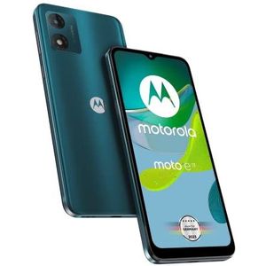 Motorola Moto e13 Smartphone (6,52 inch HD+-display, 13-MP-camera, 2/64 GB, 5000 mAh, Android 13), Aurora Green