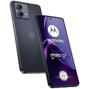 Motorola moto g84 5G (6,5 inch FHD+ display, 50 MP dubbele camera, 12/256 GB, 5000 mAh, Android 13) Midnight Blue incl. beschermende cover + auto-adapter [exclusief bij Amazon]