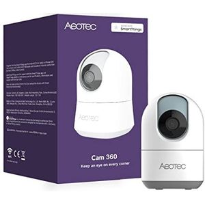 AEOTEC 1080p wifi IP bewakingscamera Full HD 360° nachtzicht Personendetectie Bewegingstracking Volledig beeld Bidirectionele audio GP-AEOCAMEU