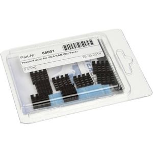 Koellichamen - Zwart - Geanodiseerd Aluminium - Set van 8