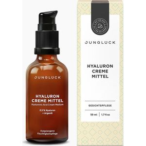Junglück - Hyaluron Crème Medium - Gezichtscrème - Wit - 50 ml