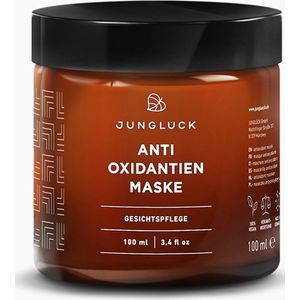 JUNGLÜCK | Antioxidant Masker | Licht olie-gel masker | heeft een antioxiderende werking & beschermt je huid tegen vrije radicalen | 1% Resveratrol |100 ml