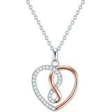 Rafaela - Donata - Halsketting - Zilver/Roségoud - Endless - 42 cm