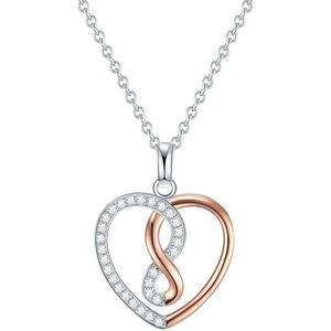 Rafaela - Donata - Halsketting - Zilver/Roségoud - Endless - 42 cm