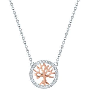 Rafaela - Life Tree - Halsketting - Zilver/Roségoud - Sterling Zilver - 42 cm