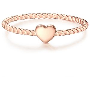 Glanzstücke München - Bandring - Roségoud - Sterling Zilver - Hart Motief