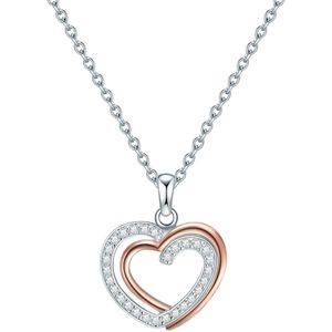 Rafaela - Donata - Halsketting - Zilver/roségoud - Ankerketting - Dames