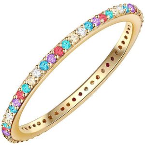 Glanzstücke München - Ring Sterling Silber Zirkonia in Gelbgold Ringe 1 ct Damen (50.99 € / 1 ct)