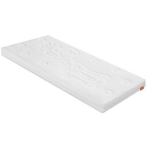 sleepling 193938 Babymatras Premium Duo Lena | omkeerbaar matras met babykant en peuterzijde | kindermatras | veilige treprand | Made in EU | Ökotex | wasbaar op 60 graden, 70 x 140 cm, wit