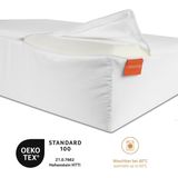 Sleepling - Wigkussen - Wit - 100 x 45 x 15 cm - Ondersteuningskussen - Wasbare Hoes