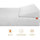 Sleepling - Wigkussen - Wit - 100 x 45 x 15 cm - Ondersteuningskussen - Wasbare Hoes