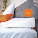 Sleepling - Wigkussen - Wit - 100 x 45 x 15 cm - Ondersteuningskussen - Wasbare Hoes