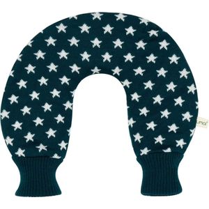 Premium warmwaterkruik van pvc voor nek en schouder, nekwarmwaterkruik, hoogwaardige gebreide overtrek met sterretjes, 2 liter, nieuw model (groen)