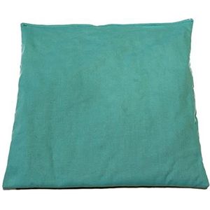 Franzis Nähstube 20 x 20 cm kersenpitkussen, turquoise, 100% katoen, korrelkussen, kersenkern, 20 x 20 cm, voor magnetron, warmtekussen, kersenpitkussen, Nac