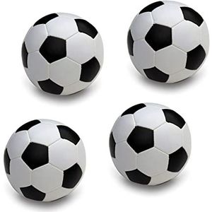 alldoro 63093 softbal, set van 4, Ø 10 cm, 4 ballen in zwart/wit, zachte voetbal van schuim, kinderbal voor binnen en buiten, meerkleurig, speelbal voor kinderen en baby's vanaf 0 maanden