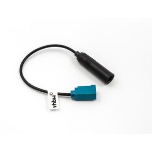 Fakra Z (v) - DIN (v) auto antenne adapter kabel - RG174 - 50 Ohm / zwart - 0,15 meter