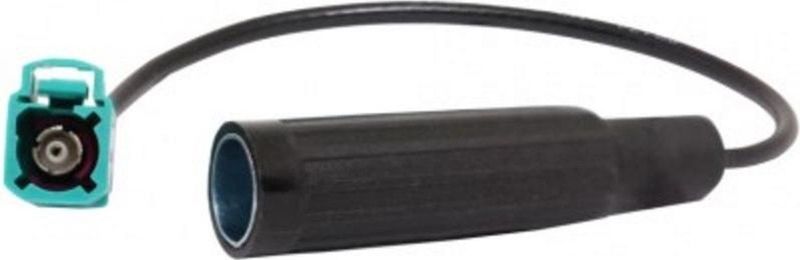 Fakra Z (v) - DIN (v) auto antenne adapter kabel - RG174 - 50 Ohm / zwart - 0,15 meter