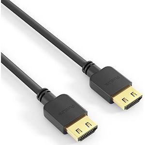 PureLink PI0500-010 High Speed HDMI aansluitkabel (4K Ultra HD (2160p), Ethernet, 18Gbps), HDMI-A stekker naar HDMI A-stekker, halogeenvrij, ultravlak, 100 m, zwart.