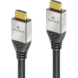 sonero® Premium High Speed HDMI-kabel met Ethernet, 7,50m, UltraHD / 4K / 60Hz, 18Gbps, zwart