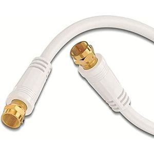 Sonero SAT-kabel, klasse A, F-stekker/F-stekker, 10,0 m, wit