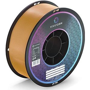 Viviform PLA-filament voor 3D-printers, rol van 1 kg, diameter: 1,75 mm +/- 0,03 mm, oranje transparant