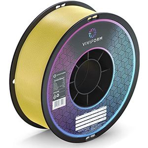 Viviform PLA-filament voor 3D-printers, rol van 1 kg, diameter: 1,75 mm +/- 0,03 mm, geel transparant