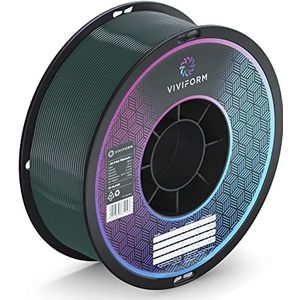 Viviform PLA+ filament voor 3D-printers, 1 kg rol, diameter: 1,75 mm +/- 0,03 mm, groen