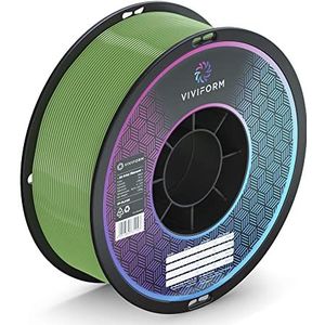 Viviform PLA+ filament voor 3D-printers, 1 kg rol, diameter: 1,75 mm +/- 0,03 mm, lichtgroen