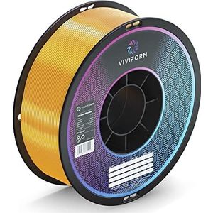 Viviform Silk PLA-filament voor 3D-printers, 1 kg rol, diameter: 1,75 mm +/- 0,03 mm, donkergeel