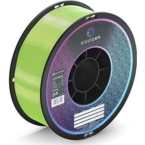 Viviform Silk PLA-filament voor 3D-printers, 1 kg rol, diameter 1,75 mm +/- 0,03 mm, limoengroen