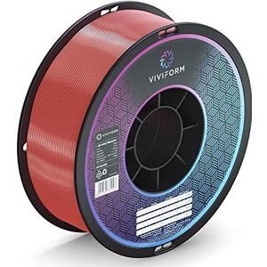 Viviform Silk PLA-filament voor 3D-printers, 1 kg rol, diameter 1,75 mm +/- 0,03 mm, rood