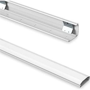 PureMounts® Kabelgoot van aluminium met 1 x 40 cm 3M-plakband als accessoire, 0,50 m, wit
