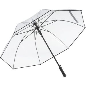 Fare Pure 2333 transparante doorzichtige XL paraplu zwart 120 centimeter doorschijnend windproof windvast stormvast stormparaplu