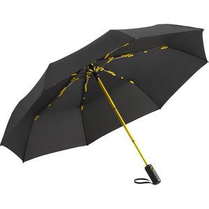 Fare Colorline 5644 extra grote zakparaplu zwart geel zakparaplu vouwparaplu opvouwbare paraplu windproof windvast stormbestendig stormparaplu reisparaplu