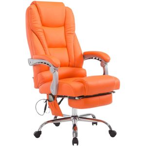 CLP Pacific Bureaustoel - Massage Functie - Voor volwassenen - Met armleuningen - Ergonomische - oranje