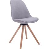 CLP Bezoekerstoel Troyes Draaibaar Stof Rond grijs/natura - grijs Textiel 151854608