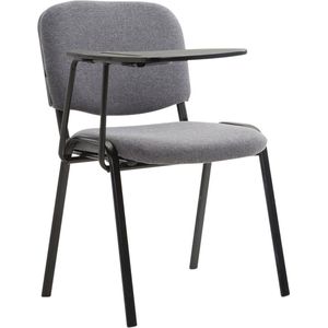 CLP Ken Bezoekersstoel - Met klaptafel - Stof grijs