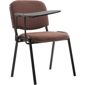 CLP Ken Bezoekersstoel - Met klaptafel - Stof bruin