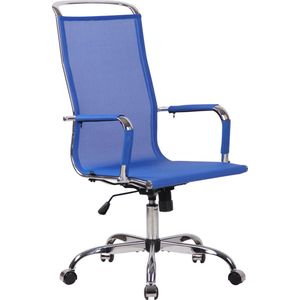 CLP Branson Bureaustoel - Ergonomisch - Met armleuningen - Voor volwassenen - Mesh - blauw