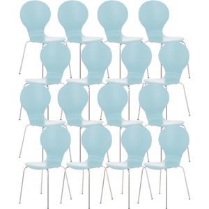 CLP Diego Set van 16 stapelstoelen lichtblauw
