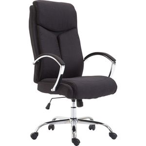 CLP Bureaustoel VAUD XL, gamingstoel, directiestoel met armleuningen, bureaustoel met hoogwaardige bekleding, max. Laadvermogen 140 kg, met stoffen bekleding, Kleur:zwart