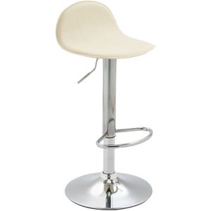 Barhocker Lana V2 Kunstleder creme chrom