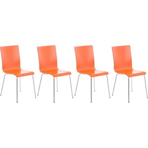 CLP Set van 4 Pepe bezoekersstoelen oranje - 152678209