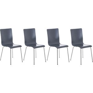 CLP Set van 4 Pepe bezoekersstoelen grijs - 152678408