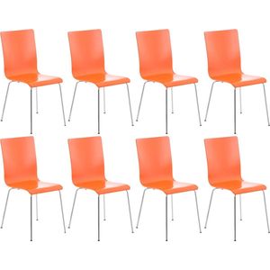 CLP Set van 8 Pepe bezoekersstoelen oranje - 152679409