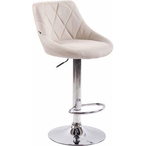 Barhocker Lazio Stoff creme chrom