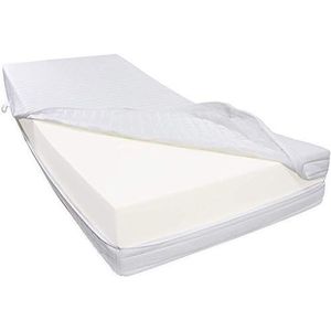 Dibapur® R45H6 koudschuimmatras zeer stevig tot ca. 200 kg dubbele overtrek totale hoogte ca. 25 cm (100 x 200 cm)