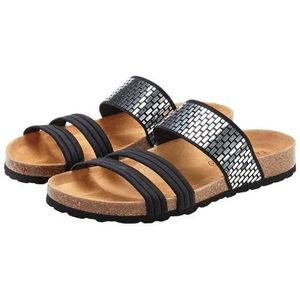 Merk - Muiltjes - Color-Blocking - Imitatieleer - Glitterend