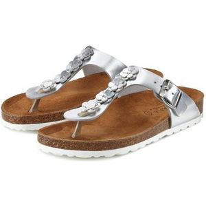 Lascana Teenslippers - Wit - Leer - Open Neus - Zonder Sluiting